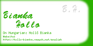 bianka hollo business card